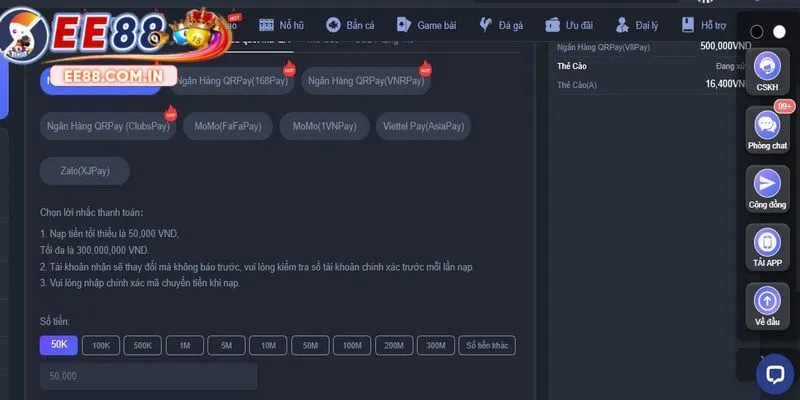 Quét mã QR gửi tiền vốn vào nhà cái